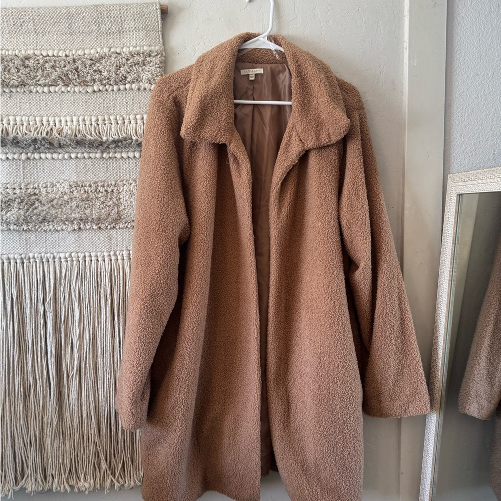 Brown Oversized Cardigan with Soft Texture